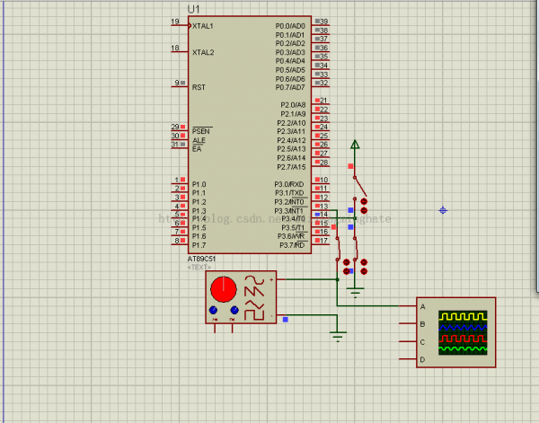 Using the 51 series single chip microcomputer timer function to measure pulse width