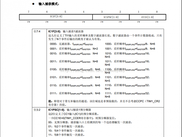 STM8输入捕获