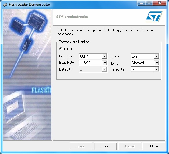 Entering the world of STM32: Hex program burning