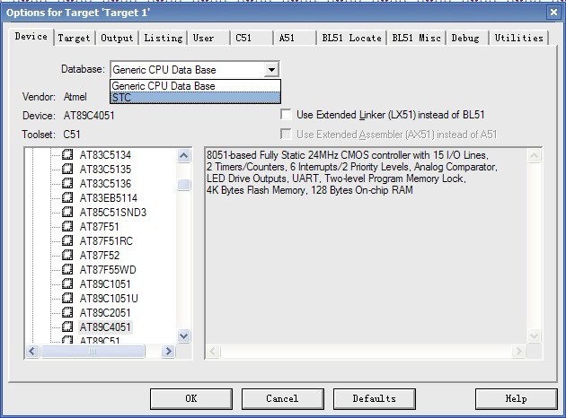 How to add STC device list in KEIL and make it coexist with the built-in device list - Senple Chan - Life++