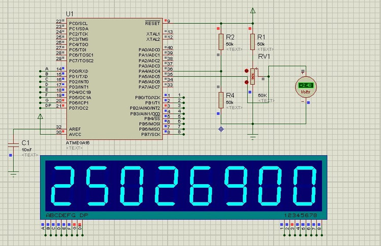 ATMEGA16 多通道AD采集 - 杰龙 - 电子-单片机