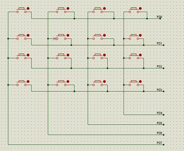   avr 矩阵键盘扫描，一种比较简单的方法。 - liuyunqian@yeah - 嵌入式学习