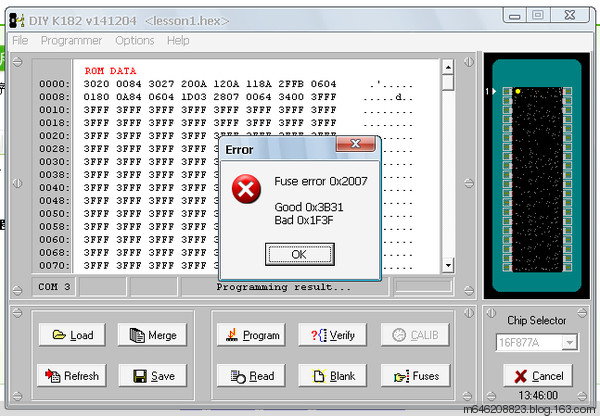 PIC 单片机烧写程序时提示Fuse error 0x2007错误 -  ╄→风、吹不散 - ╄→风、吹不散