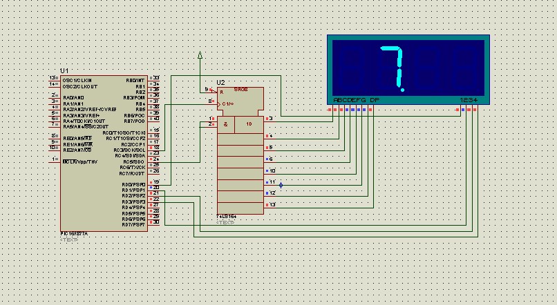 单片机SPI模块+74LS164驱动数码管 - proteus261040013 - Preservation........