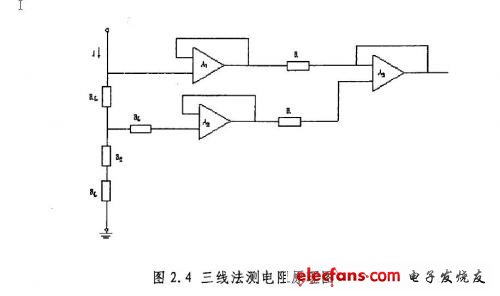 三线法测电阻原理图