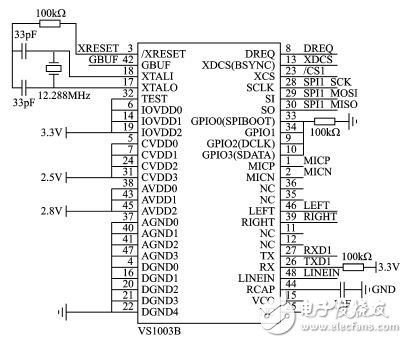 采用STM32F103的低成本WiFi播放系统电路设计