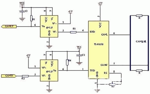 Figure 3 Schematic diagram of CAN bus communication module