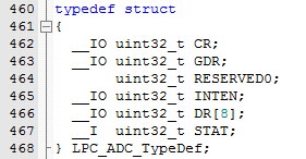 LPC_ADC_TypeDef结构体