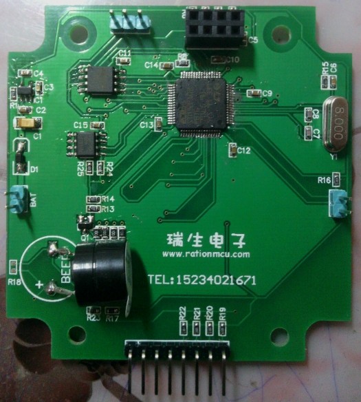 STM32手持设备电路板反面