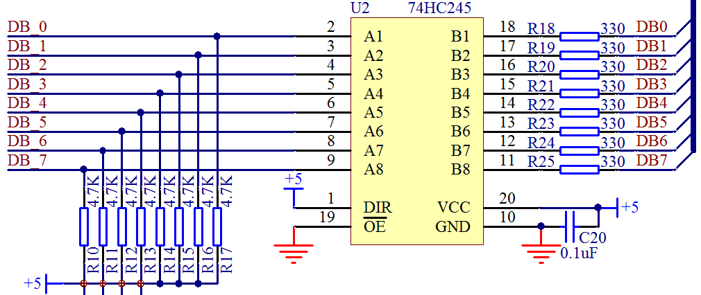 图 3-13  74HC245 功能图