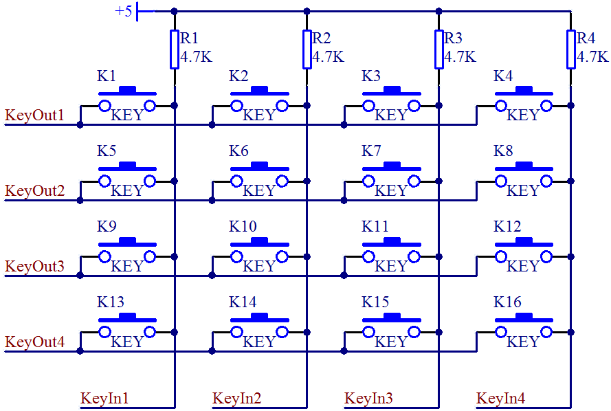 Figure 8-8 Schematic diagram of matrix buttons