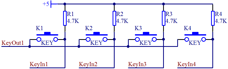 Figure 8-9 Schematic diagram of matrix buttons becoming independent buttons