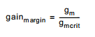 The calculation formula of gain margin