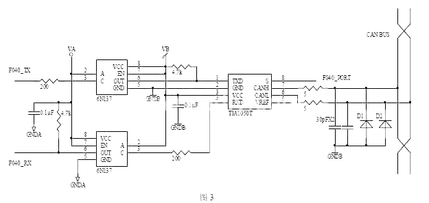 CAN总线通信硬件原理图(采用TJA1050T CAN总线驱