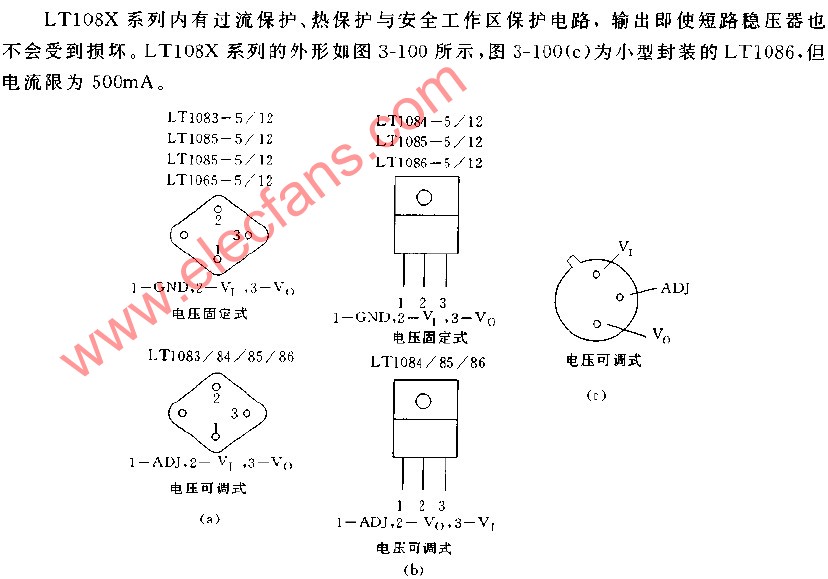 LT108X系列稳压器的外形