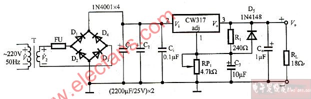 直流稳压电源设计电路