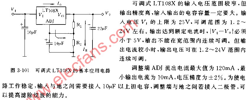 可调式LT108X的基本应用电路