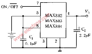 MAX882 MAX883 MAX884典型应用电路