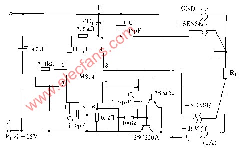 采用LM304构成的遥控电源电路