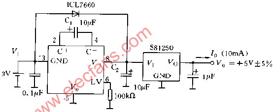 ICL760与S80250构成的升压电路