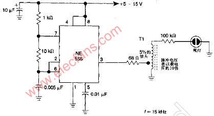5-15V电源的氖灯激励器