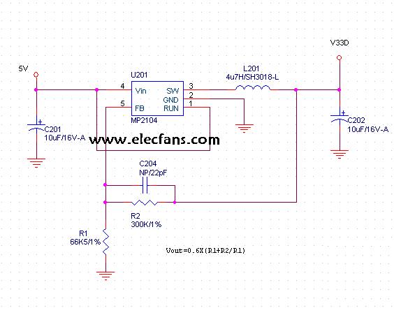 5v转3.3v 电平转换电路