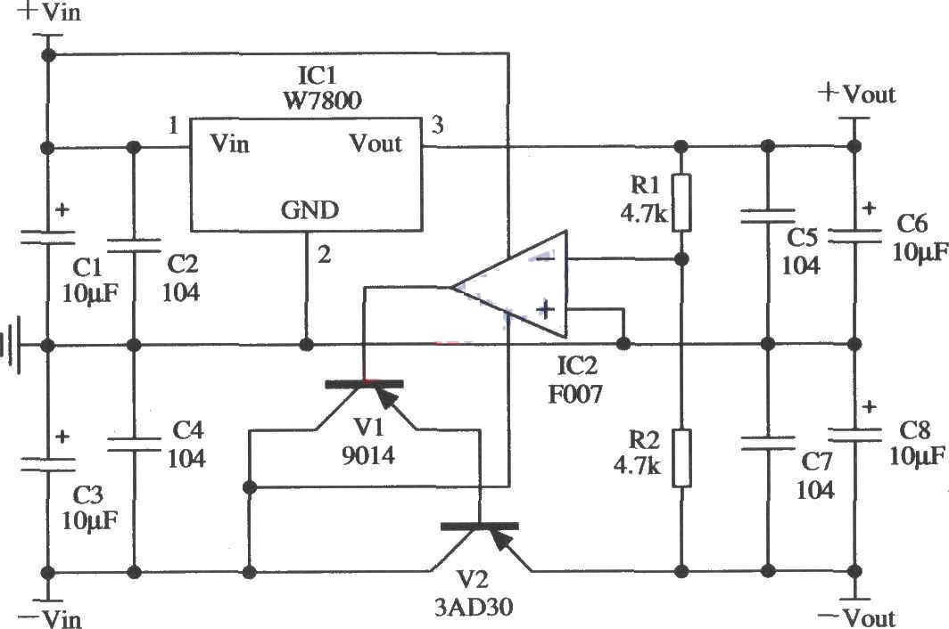 7800跟踪式稳压电源电路图