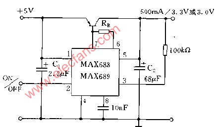 MAX688 MAX689的典型应用电路