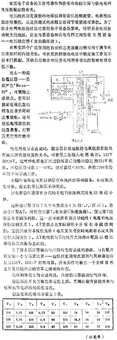 家用电器用简易稳压器