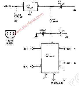 NE602的直流电源电路