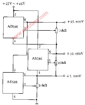 AD586的叠加使用电路