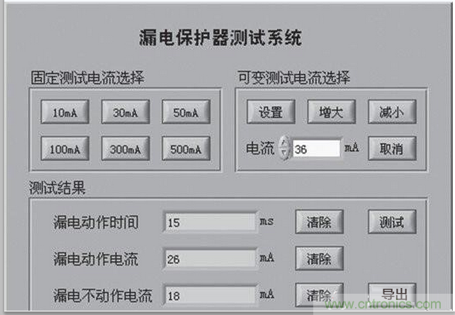 图6 测试系统界面