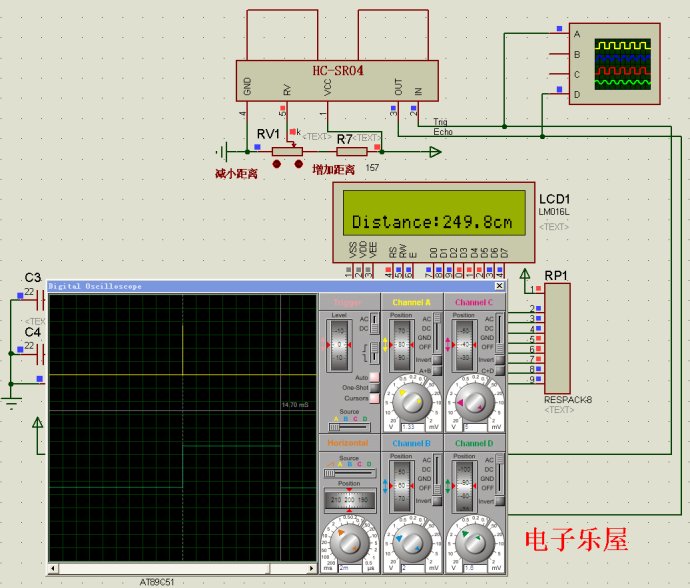 51单片机超声波测距仿真结果分析