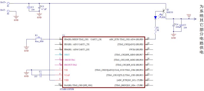 [转载]STM8S单片机入门2(关机模式开关机按钮)