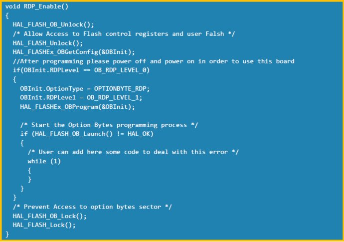 Interpretation of STM32 MCU: Code Implementation of PCROP Clear