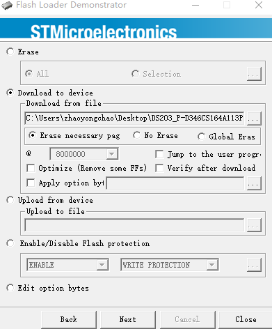 STM32 <wbr>flash <wbr>loader <wbr>demonstration <wbr>V2.50使用笔记