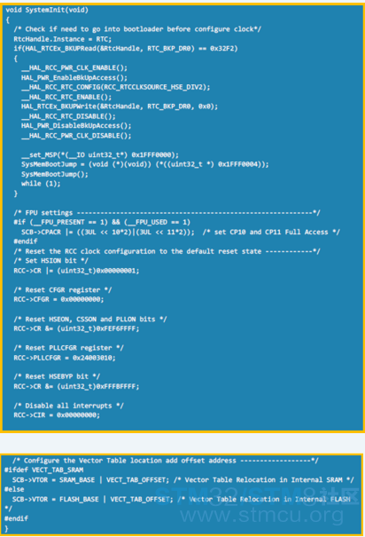 STM32 A method to call the Bootloader in the system memory from the user code