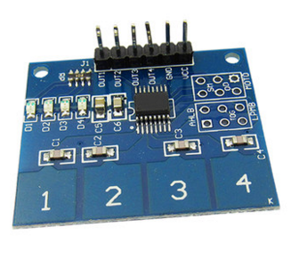 利用STM32外部中断驱动四路数字触摸感应传感器模块