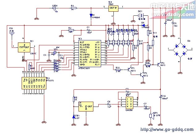 AT89C2051无线报警器