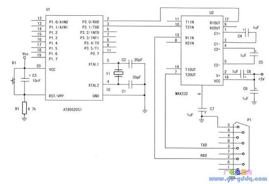 单片机与RS-232C的连接电路