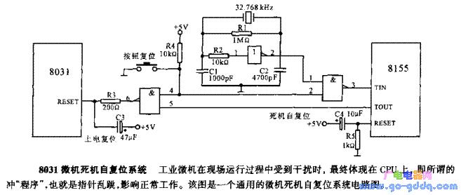 8031微机死机自复位系统电路