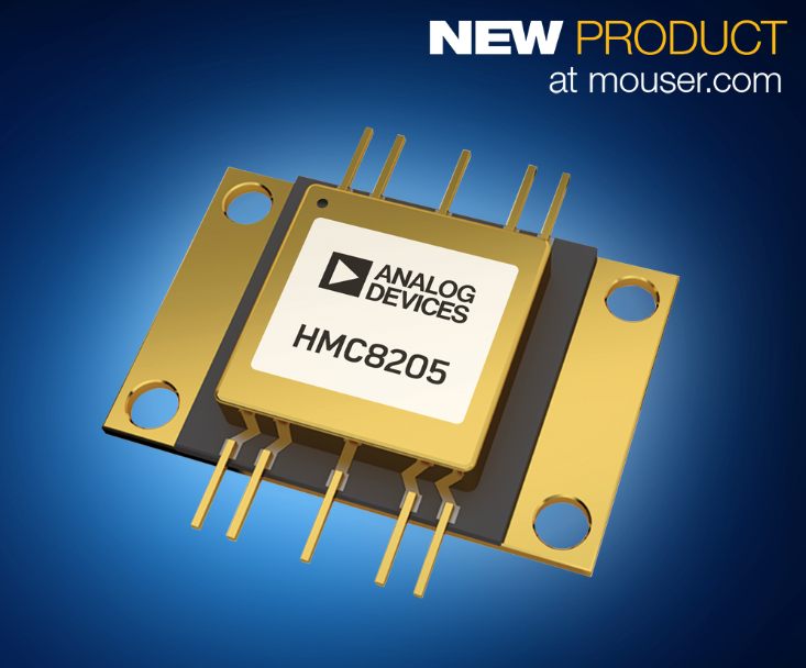 贸泽开售Analog Devices HMC8205 GaN功率放大器