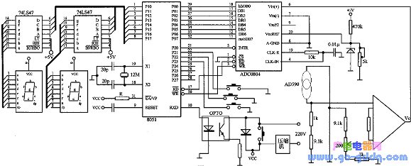各部分连接的电路