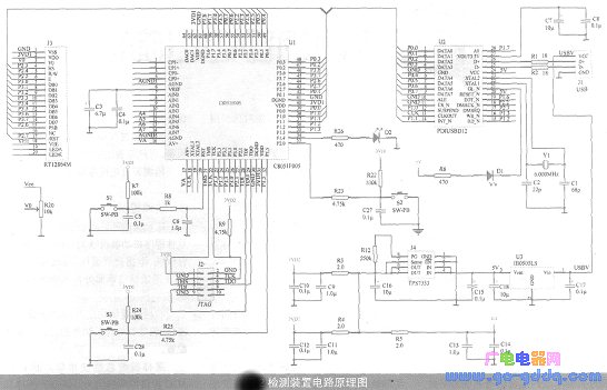 检测装置电路原理图