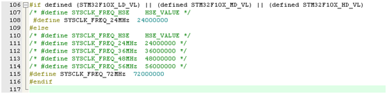 STM32 changes 12M crystal to 8M crystal