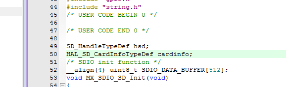 STM32CubeMX生成SDIO驱动SD卡的代码