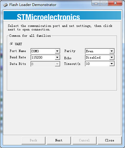 通过串口给STM32烧写程序