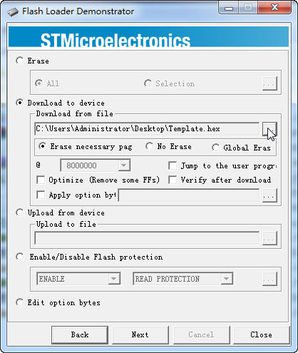 通过串口给STM32烧写程序