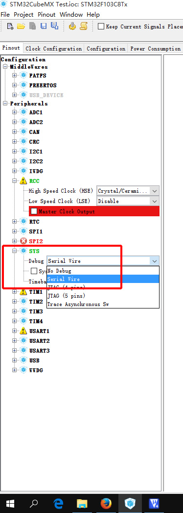 STM32CubeMX在SRAM中调试的设置