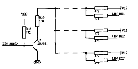 图三:车窗LIN总线应用电路